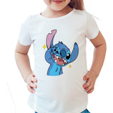 Camiseta Blusa Infantil Personalizada Lilo Stitch