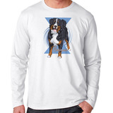 Camiseta Blusa Manga Longa Bernese Cachorro