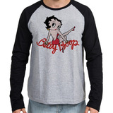 Camiseta Blusa Manga Longa Betty Boop