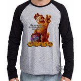 Camiseta Blusa Manga Longa Garfield Não Sou Gordo Gato