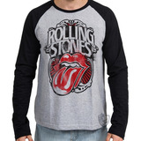 Camiseta Blusa Manga Longa Rolling Stones