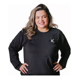 Camiseta Blusa Plus Size Fator Proteção Solar Uv50 Feminina 