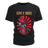 Camiseta Blusa Preta Unissex Banda Guns
