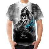 Camiseta Branca Arte League Of Legends