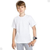 Camiseta Branca Infantil Menino Menina Lisa Algodão