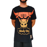 Camiseta Bulls Windy City Mitchell & Ness Nba Clássic