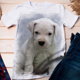 Camiseta Cachorro Dogo Argentino Filhote 3 - Dicelli