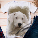 Camiseta Cachorro Dogo Argentino Filhote 5 - Dicelli