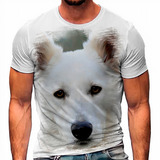 Camiseta Cachorro Pastor Branco Suíço A