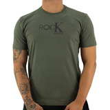 Camiseta Calvin Klein Rock Is Back Original - Verde/militar