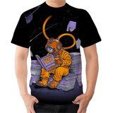 Camiseta Camisa Adventures Space Mergulhador Espaço