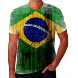Camiseta Camisa Bandeira Brasil País Envio
