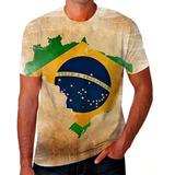 Camiseta Camisa Brasil Bandeira Natureza Patria