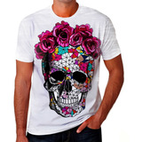 Camiseta Camisa Caveira Mexicana Vida