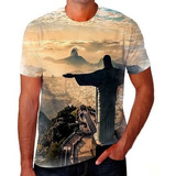 Camiseta Camisa Cristo Redentor Brazil Rio