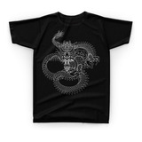 Camiseta Camisa Dragão Oriental Chinês Japão Dragon - K17