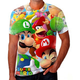 Camiseta Camisa Envio Rápido Super Mario Jogo Nintendo 08