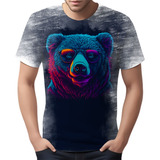 Camiseta Camisa Estampada T-shirt Face Urso