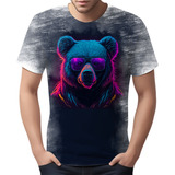 Camiseta Camisa Estampada T-shirt Face Urso