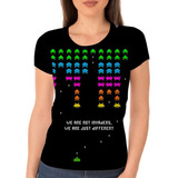Camiseta Camisa Feminina Space Invaders Jogo Fliperama 3
