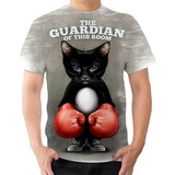 Camiseta Camisa Gato Lutador Boxe Ufc Cat Tom Guardião Luva