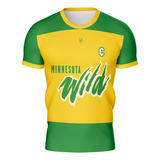 Camiseta Camisa Hockey Wild Minessota Bear Yellow Ref0788