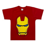 Camiseta Camisa Infantil Homem De Ferro 100% Algodão