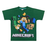 Camiseta Camisa Infantil Minecraft 100% Algodão