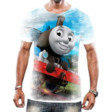 Camiseta Camisa Infantil Thomas O Trem Seus Amigos Tema Hd 3