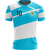 Camiseta Camisa Lionel Messi Seleção Argentina Time Futebol 