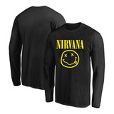 Camiseta Camisa Manga Longa Nirvana Grunge