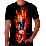 Camiseta Camisa Microfone Instrumento Mc Musica