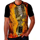 Camiseta Camisa Microfone Instrumento Mc Musica