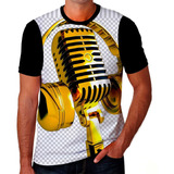 Camiseta Camisa Microfone Instrumento Mc Musica