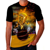 Camiseta Camisa Microfone Instrumento Mc Musica Locutor Hd7