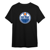 Camiseta Camisa Oilers Logo Edmonton Hockey Casual Ref1408