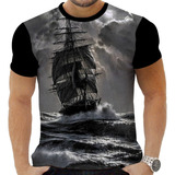 Camiseta Camisa Personalizada Caravela Barco Navio