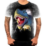 Camiseta Camisa Personalizada Dinossauro 3d Pré