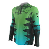 Camiseta Camisa Pesca Proteção Uv50 Mar
