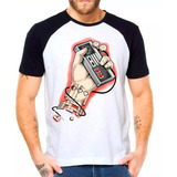 Camiseta Camisa Raglan Master System Controle