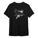 Camiseta Camisa Sharks Logo San Jose Hockey Casual Ref1409
