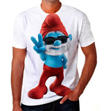 Camiseta Camisa Smurf Filme Desenhos Kids