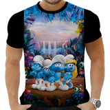 Camiseta Camisa Smurfs Desenho In Fantil