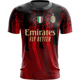 Camiseta Camisa Time Milan Futebol Adulto