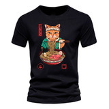 Camiseta Camisa Unissex Gato Cat Sushi