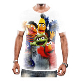 Camiseta Camisa Vila Sésamo Garibaldo Ênio Beto Elmo Abby 3