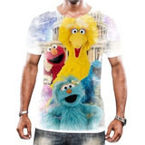 Camiseta Camisa Vila Sésamo Garibaldo Ênio Beto Elmo Abby 7