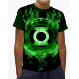 Camiseta Camiseta Heroi Lanterna Verde Comics Dc Inf/adulto