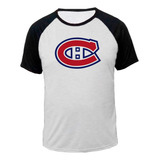 Camiseta Canadiens De Montréal Camisa Blusa Raglan Premium
