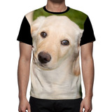 Camiseta Cão Filhote Labrador Face -